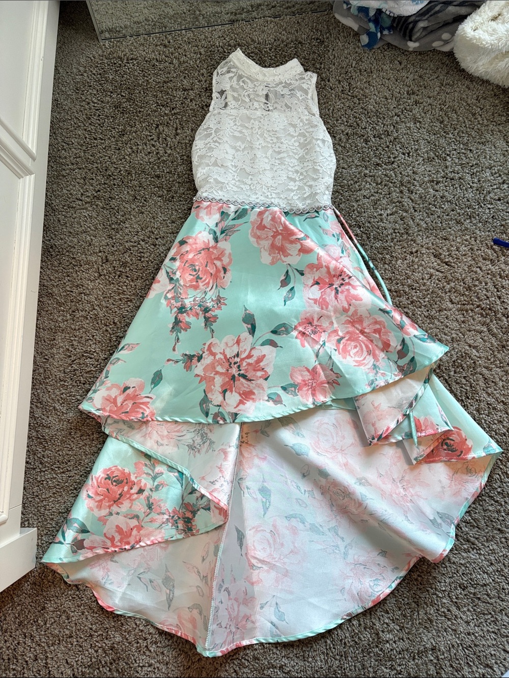 Speechless White Lace Rose Dress